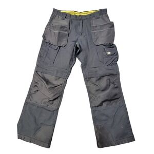 EUC Caterpillar Work Pants Men's CAT Trademark Holster Cargo Tool Pockets 34x30